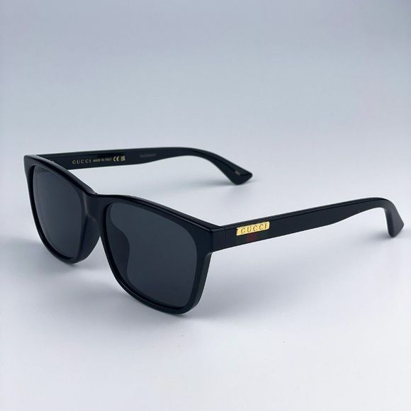 GUCCI GG0746SA 001 Sunglasses Black Gray Anti-Reflective Square Unisex - Picture 11 of 14